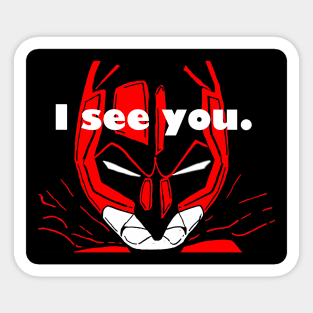 Masked Superhero Glowers In the Dark Sticker